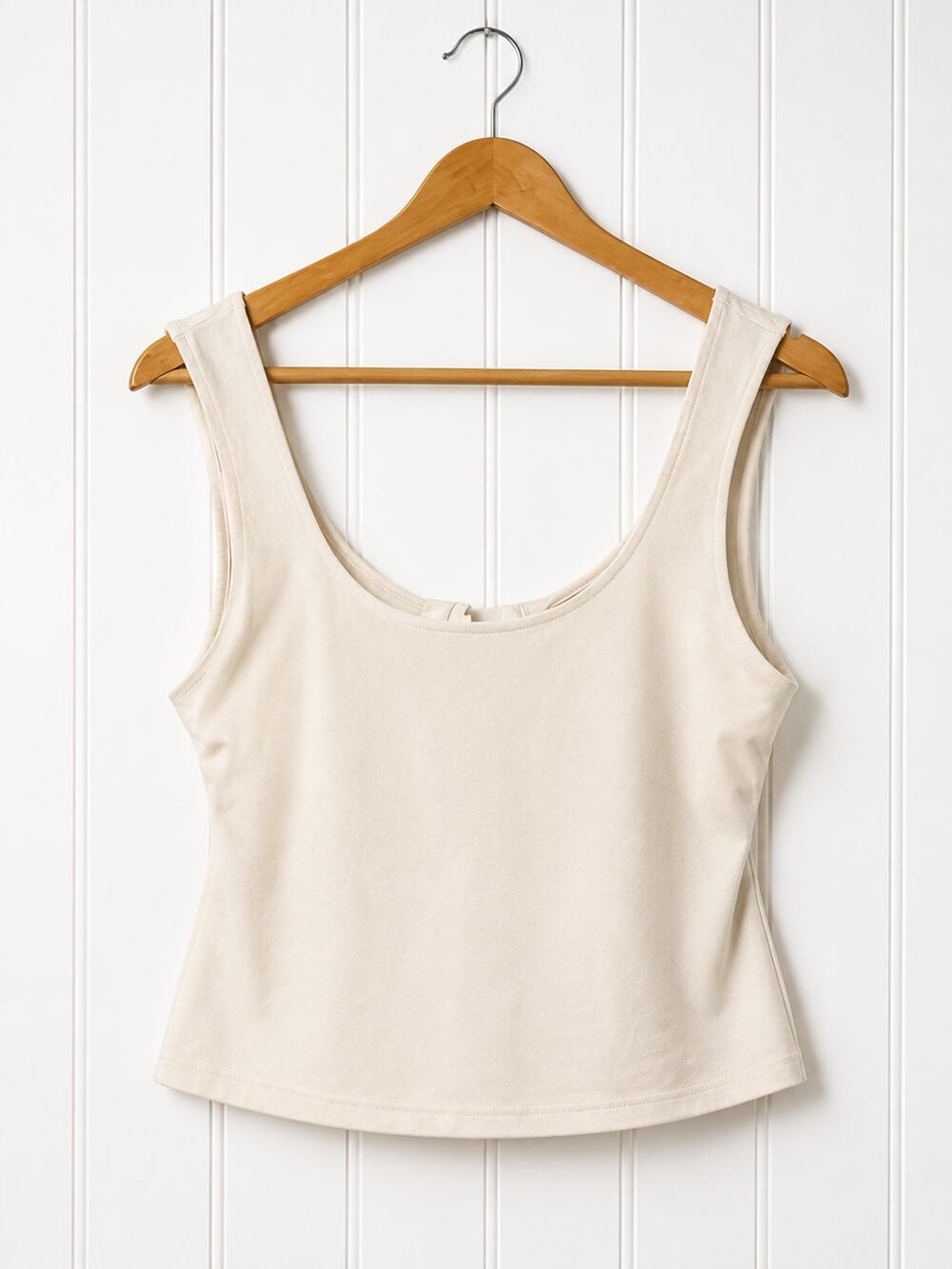 Fabletics Tank Top Women S Ivory Cream Open Back Cutout Twist Sleeveless